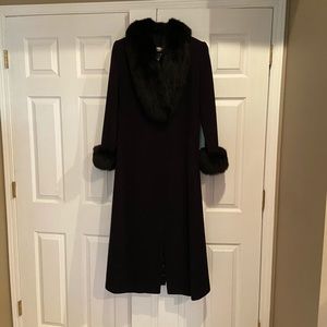 Black, wool dress coat